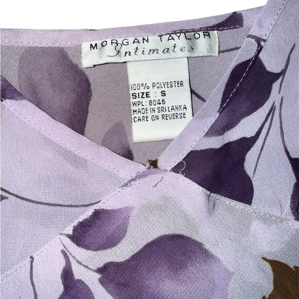Morgan Taylor Floral Purple Tank Top - Picture 3 of 3